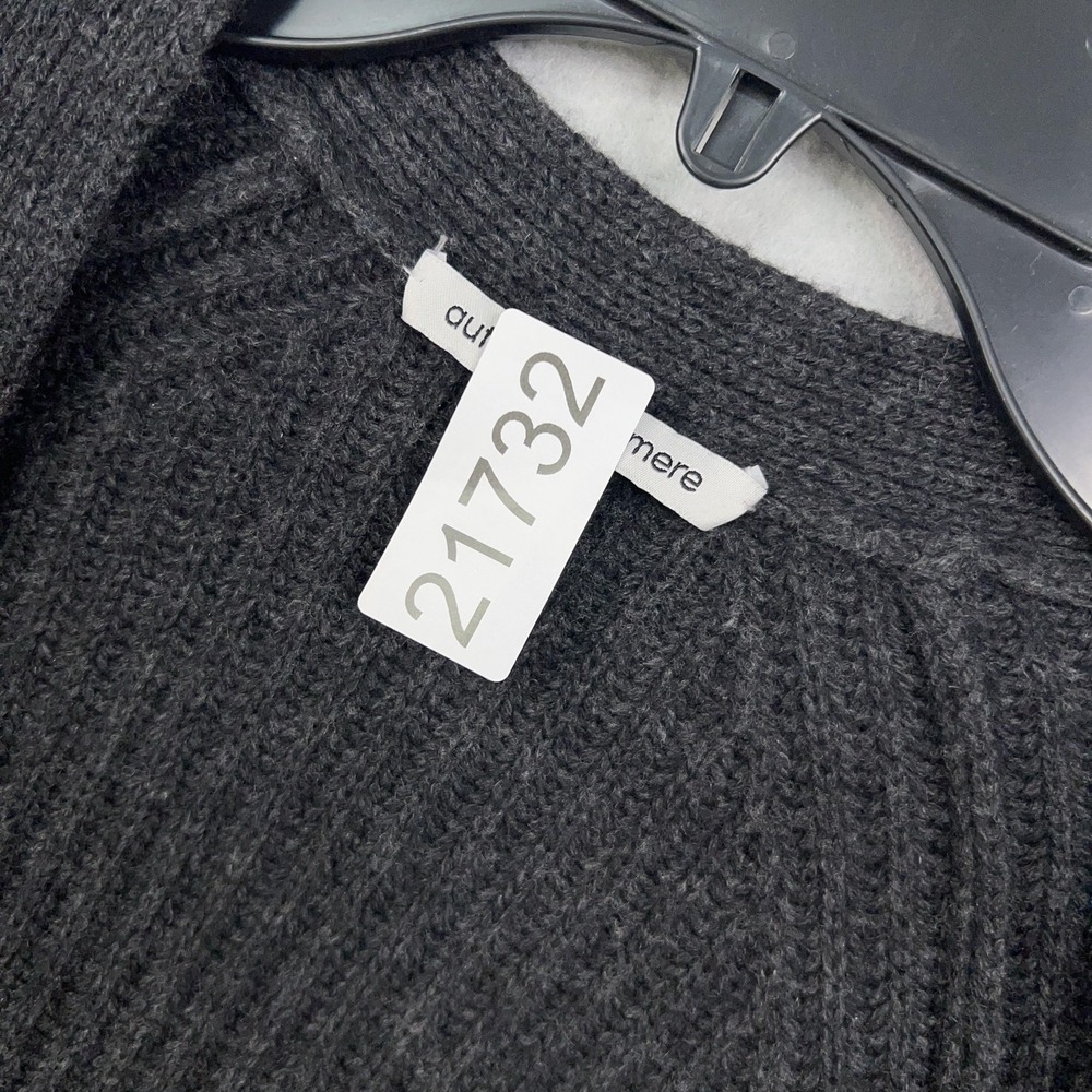 Autumn Cashmere Cardigan Sweater Womens XS Gray Ribbed Open Lace Up Sides Knit - Picture 12 of 12